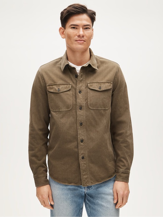 J. Crew Other - J. Crew Olive Green Lightweight Utility Shirt Jacket